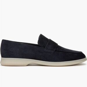 Vince Bigsur Moc Toe Navy Loafers
